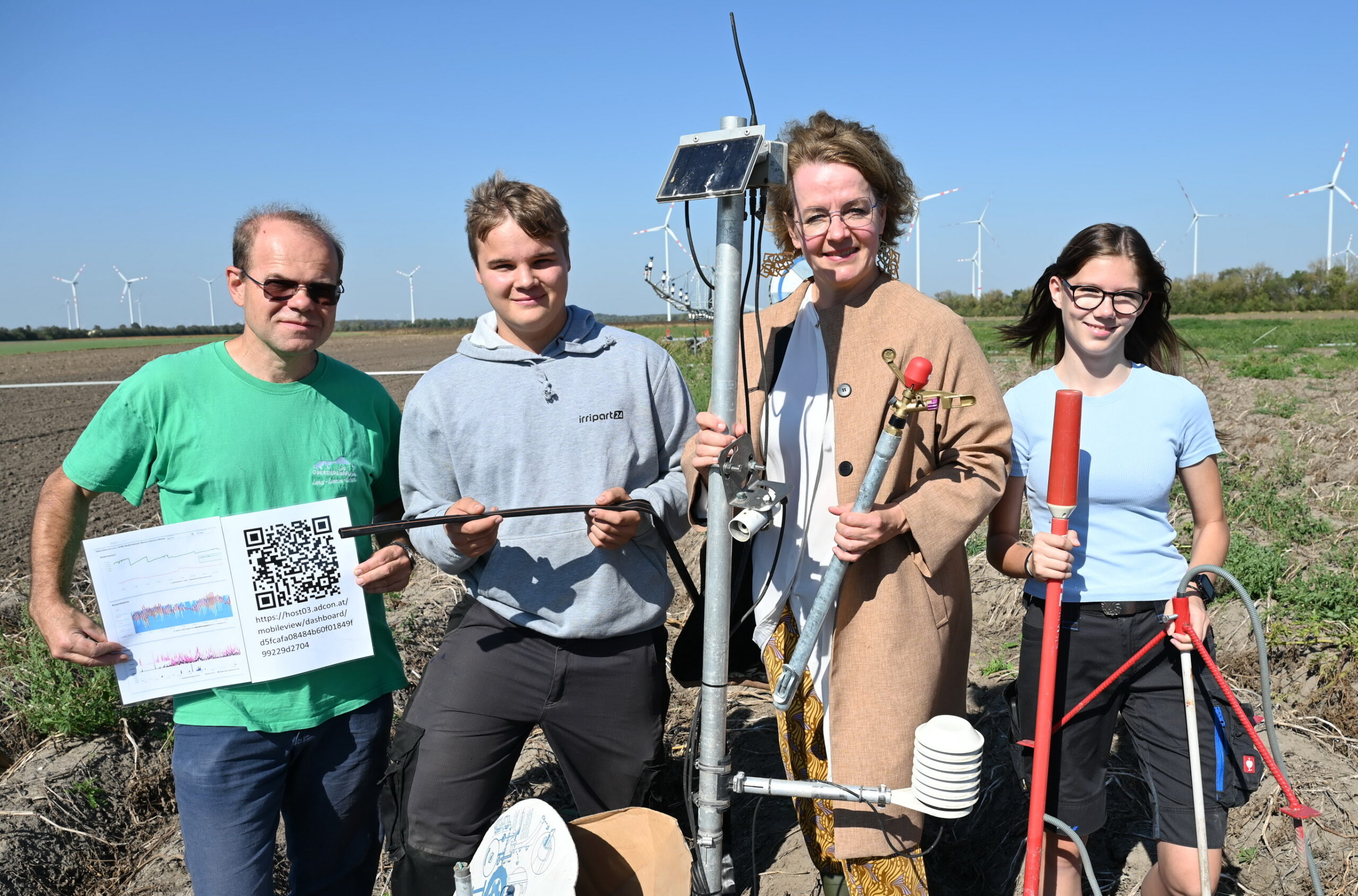 Fachschule Obersiebenbrunn: Forschung zur klimafitten Landwirtschaft durch effizientes Bewässerungsmanagement