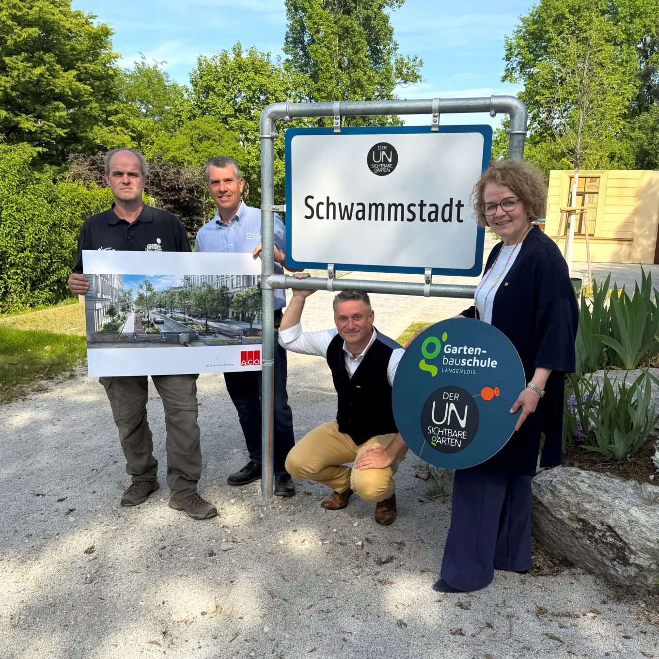 Gartenbauschule Langenlois setzt Zukunftsmodell Schwammstadt um